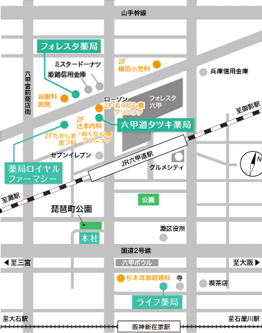 灘区の店舗地図